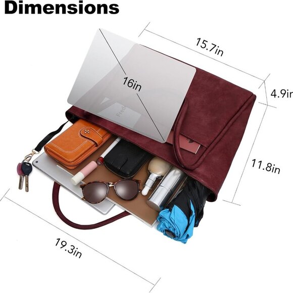 Fashionable Soft Tote Bag with Zipper - Ideal 16L Work and Travel Companion - Picture 5 of 5